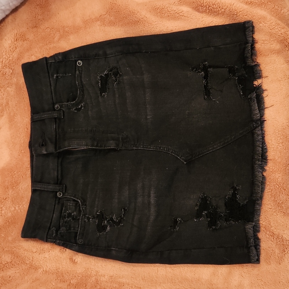 Black Jean skirt